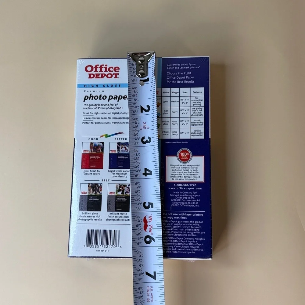 NWT Office Depot Premium High Gloss Photo Paper - White Unopened